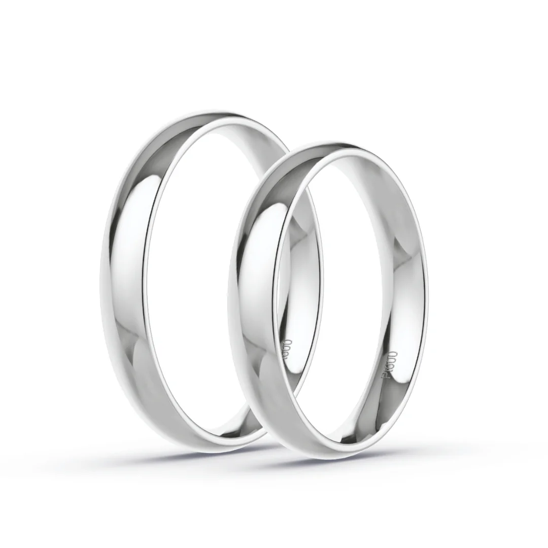 Anillo de Matrimonio – Media Caña 3,5 mm – Platino — Joyería Cáceres