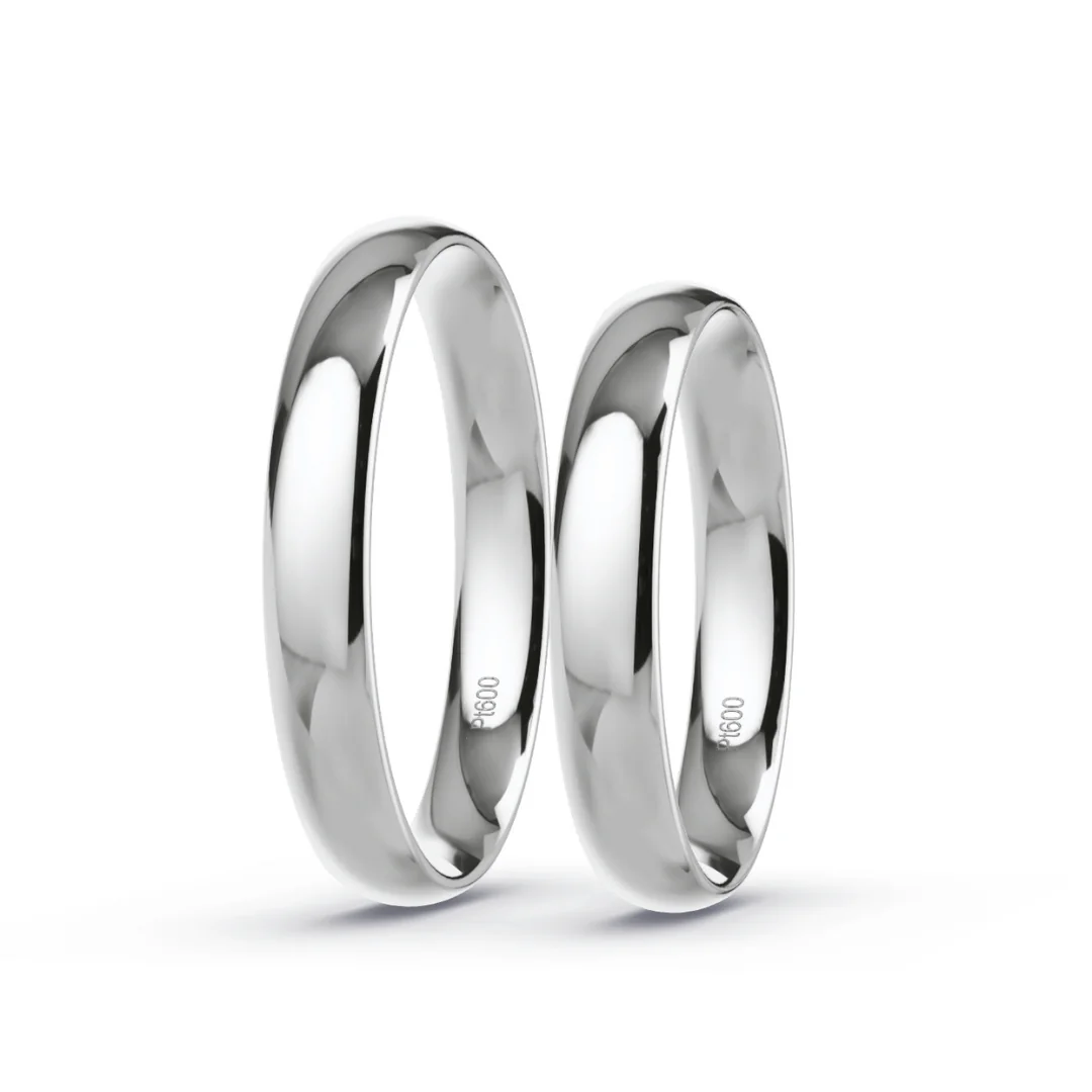 Anillo de Matrimonio – Media Caña 3,5 mm – Platino — Joyería Cáceres