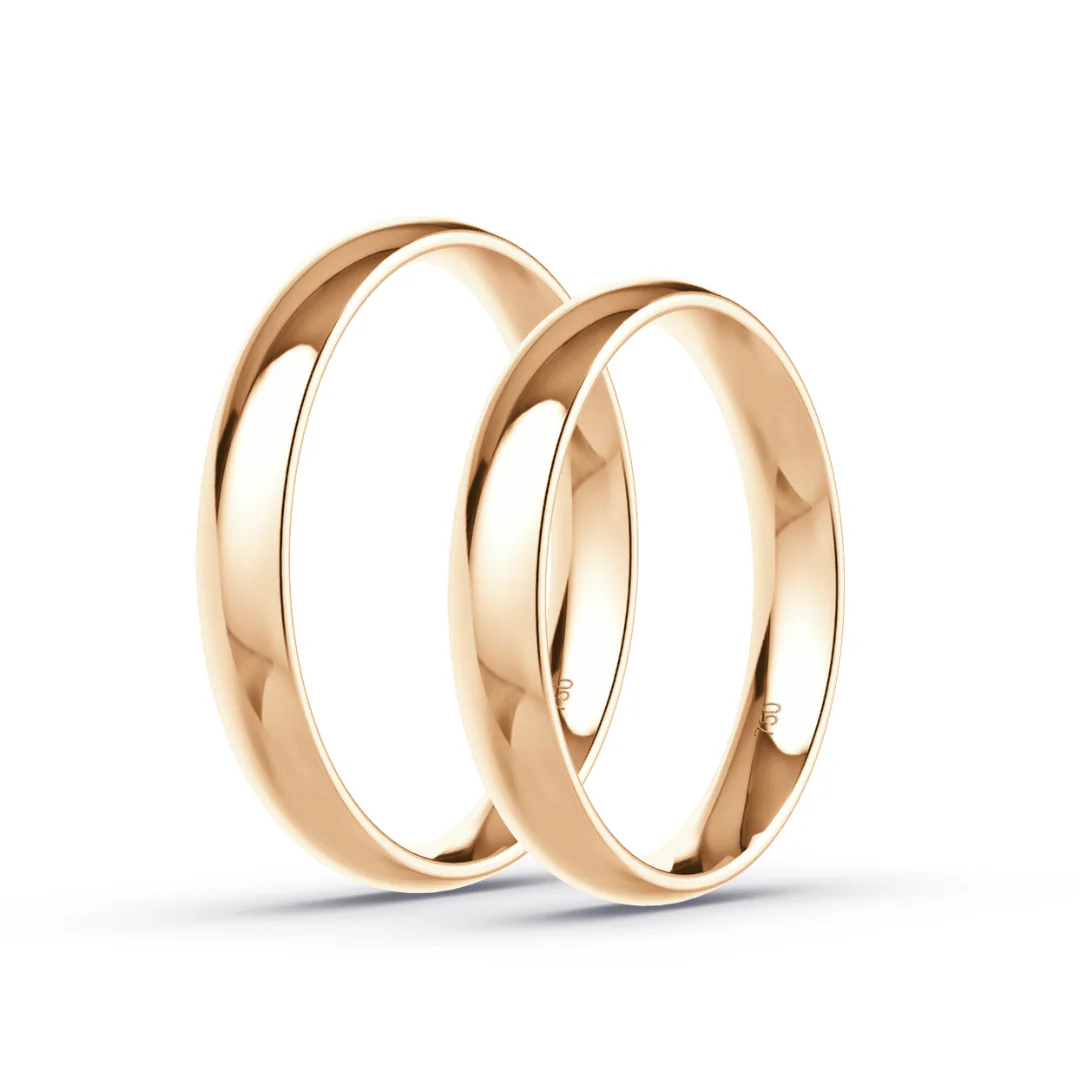Anillo de Matrimonio – Media Caña 3,5 mm – Rosado en oro rosado 18k — Joyería Cáceres