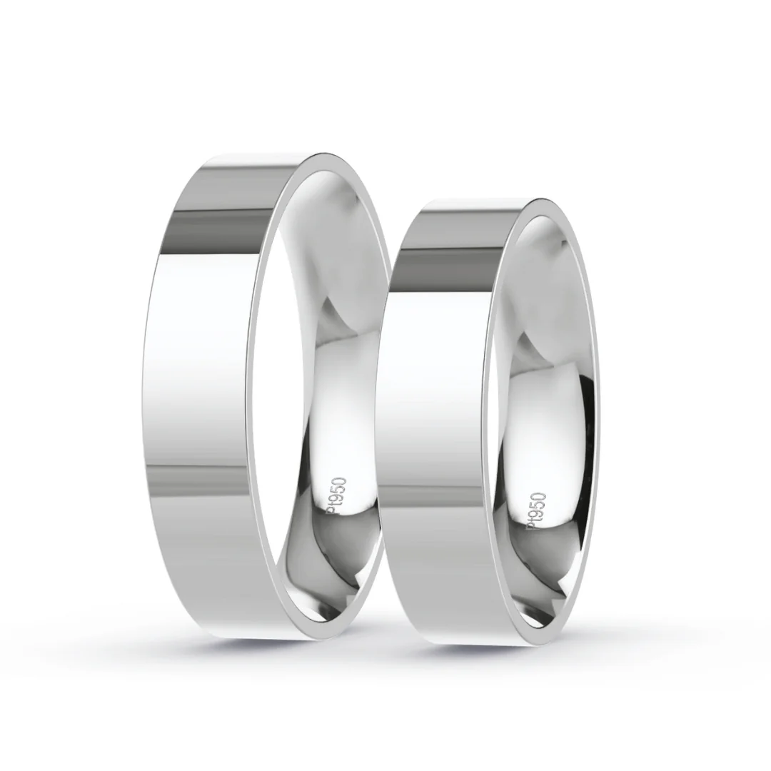 Anillo de Matrimonio – Planas 4,5 mm – Platino — Joyería Cáceres