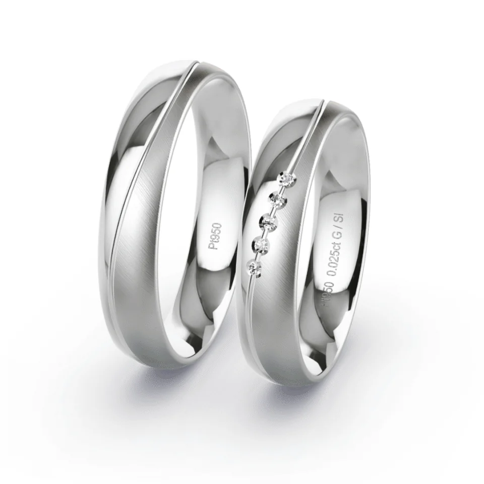 Argollas de Matrimonio Vita Platino 999 4,5mm 16,1g - Par