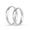 Anillo de Matrimonio – Media Caña 3,5 mm – Blanco en oro blanco 18k — Joyería Cáceres