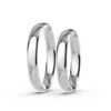 Anillo de Matrimonio – Media Caña 3,5 mm – Blanco en oro blanco 18k — Joyería Cáceres