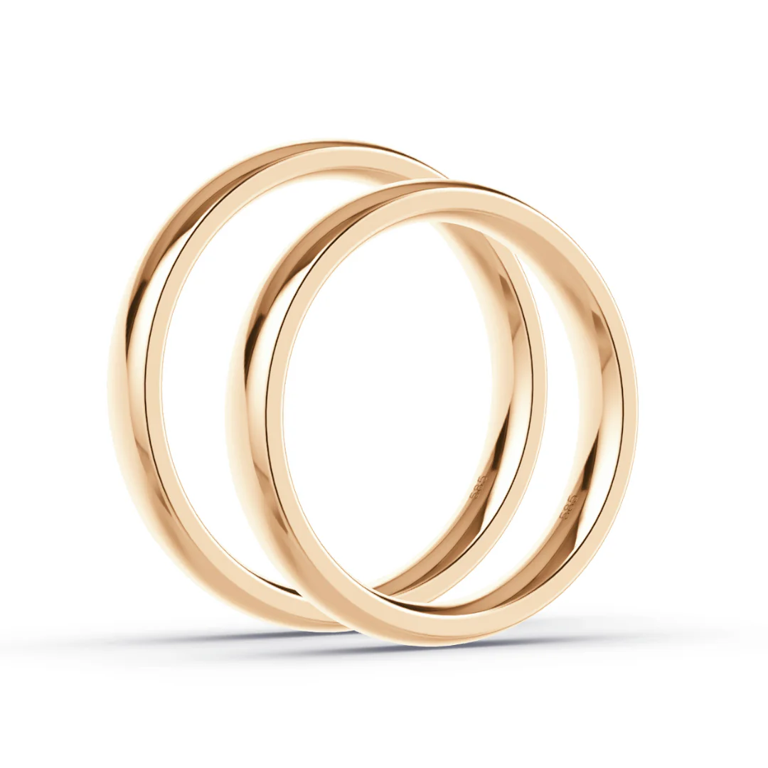 Anillo de Matrimonio – Inglés 3,5 mm – Rosado en oro rosado 18k — Joyería Cáceres