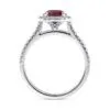 Anillo de Compromiso Aphrodite Rubí en oro blanco 18k — Joyería Cáceres