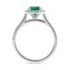 Anillo de Compromiso Aphrodite Esmeralda en oro blanco 18k — Joyería Cáceres