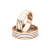 Anillo de Matrimonio – Bicolor franjas 5 mm  Rosado en oro bicolor 18k — Joyería Cáceres
