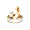 Anillo de Matrimonio – Bicolor canto 5 mm – Amarillo en oro bicolor 18k — Joyería Cáceres