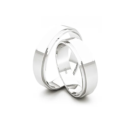 Anillo de Matrimonio – Daen Ingles 5 Oro Blanco — Joyería Cáceres