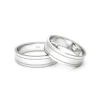 Anillo de Matrimonio – Planas con lineas – 5 mm Oro Blanco — Joyería Cáceres