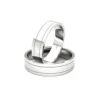 Anillo de Matrimonio – Planas con lineas – 5 mm Oro Blanco — Joyería Cáceres