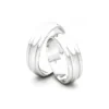 Anillo de Matrimonio – Redondeadas  5,5 mm Blanco en oro blanco 18k — Joyería Cáceres