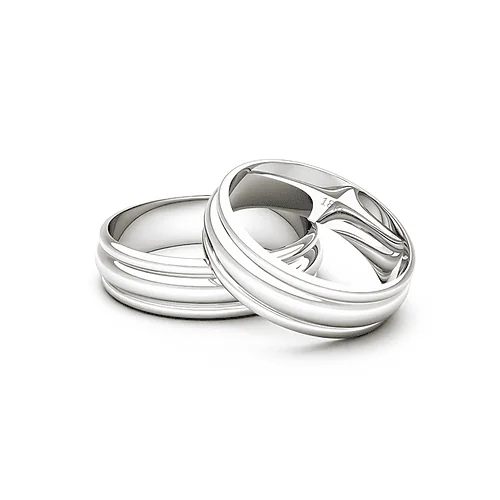 Anillo de Matrimonio &ndash; Redondeadas  5,5 mm Blanco en oro blanco 18k &mdash; Joyer&iacute;a C&aacute;ceres