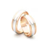 Anillo de Matrimonio – Bicolor canales 5,5 mm Rosado en oro bicolor 18k — Joyería Cáceres