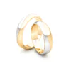 Anillo de Matrimonio – media caña Bicolor  4,5 mm  Amarillo en oro bicolor 18k — Joyería Cáceres
