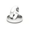 Anillo de Matrimonio – Media Caña 4,5 mm Oro Blanco — Joyería Cáceres