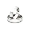 Anillo de Matrimonio – Inglés cantos 5 mm Oro Blanco — Joyería Cáceres