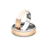 Anillo de Matrimonio – Bicolor Marquise 5 mm Rosado en oro bicolor 18k — Joyería Cáceres