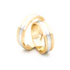 Anillo de Matrimonio – Bicolor canales 5 mm Amarillo en oro bicolor 18k — Joyería Cáceres