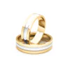 Anillo de Matrimonio – Bicolor canales 5 mm Amarillo en oro bicolor 18k — Joyería Cáceres
