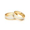 Anillo de Matrimonio – Bicolor canales 5 mm Amarillo en oro bicolor 18k — Joyería Cáceres