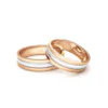 Anillo de Matrimonio – Bicolor canales 5 mm Rosado en oro bicolor 18k — Joyería Cáceres