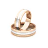 Anillo de Matrimonio – Bicolor canales 5 mm Rosado en oro bicolor 18k — Joyería Cáceres