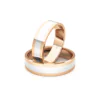 Anillo de Matrimonio –  Bicolor Queen Planas 5 mm Rosado en oro bicolor 18k — Joyería Cáceres