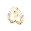 Anillo de Matrimonio – Planas Bicolor 5 mm – Amarillo en oro bicolor 18k — Joyería Cáceres