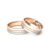 Anillo de Matrimonio – Planas Bicolor 5 mm – Rosado en oro bicolor 18k — Joyería Cáceres