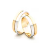 Anillo de Matrimonio – Bicolor Saffy 5,5 mm Amarillo en oro bicolor 18k — Joyería Cáceres