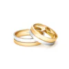 Anillo de Matrimonio – Bicolor Saffy 5,5 mm Amarillo en oro bicolor 18k — Joyería Cáceres