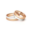 Anillo de Matrimonio – Bicolor Saffy 5,5 mm Rosado en oro bicolor 18k — Joyería Cáceres