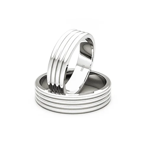 Argollas de Matrimonio Count Platino 999 5mm - Par