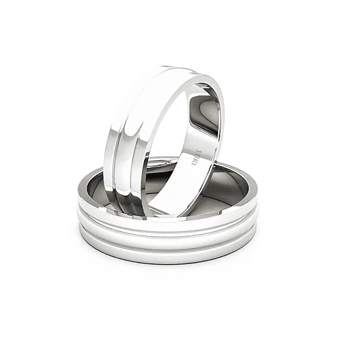 Argollas de Matrimonio Prince Platino 999 5mm - Par