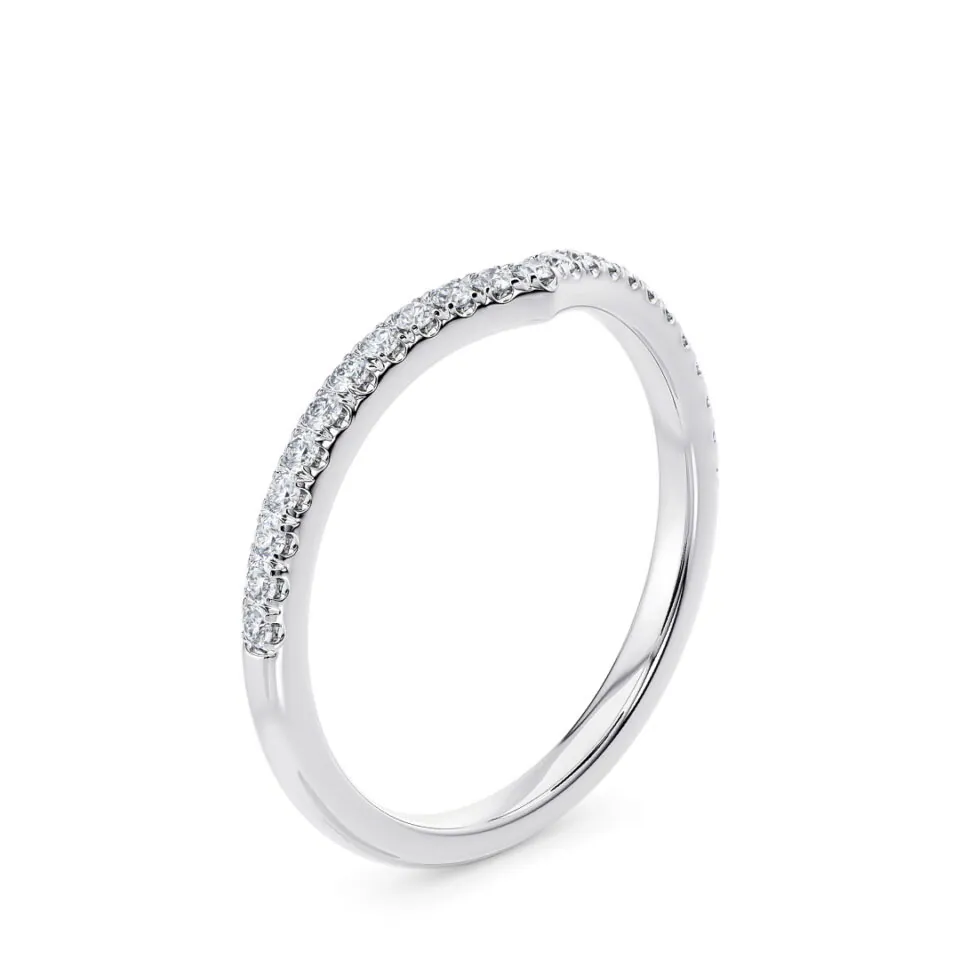 Cintillo de eternidad Aurelle en oro blanco 18k (vista 2)