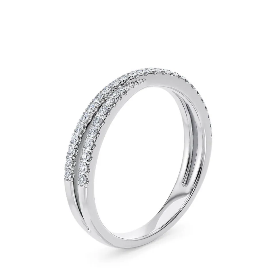 Cintillo de eternidad Cassia en oro blanco 18k (vista 2)