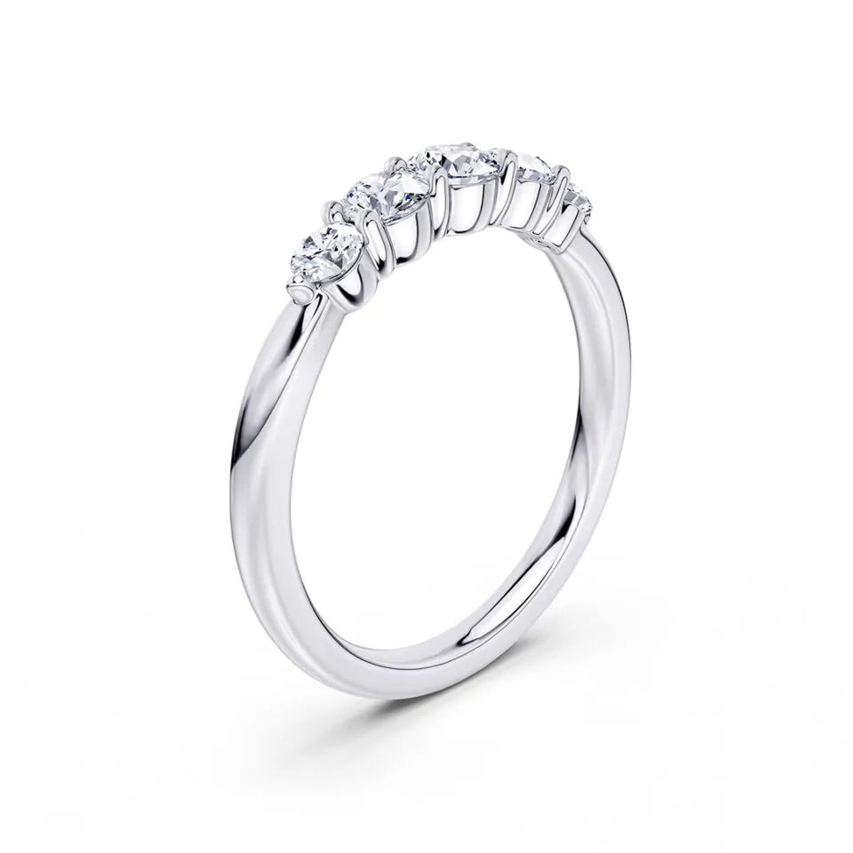 Cintillo de eternidad Chérie en oro blanco 18k (vista 2)