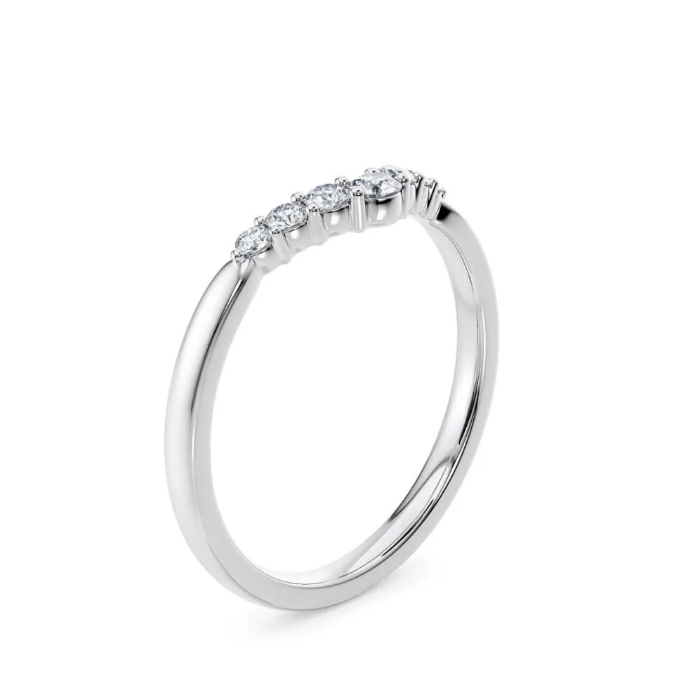 Cintillo de eternidad Delphine en oro blanco 18k (vista 2)