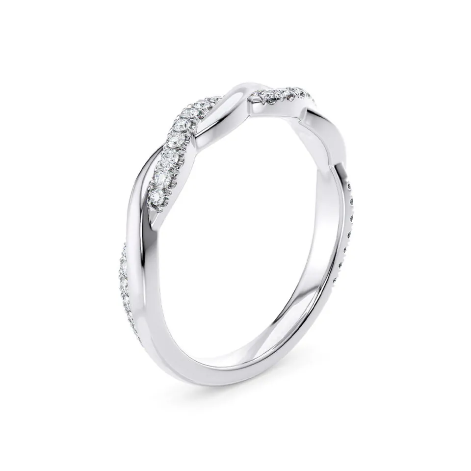 Cintillo de eternidad Pirouette en oro blanco 18k (vista 2)