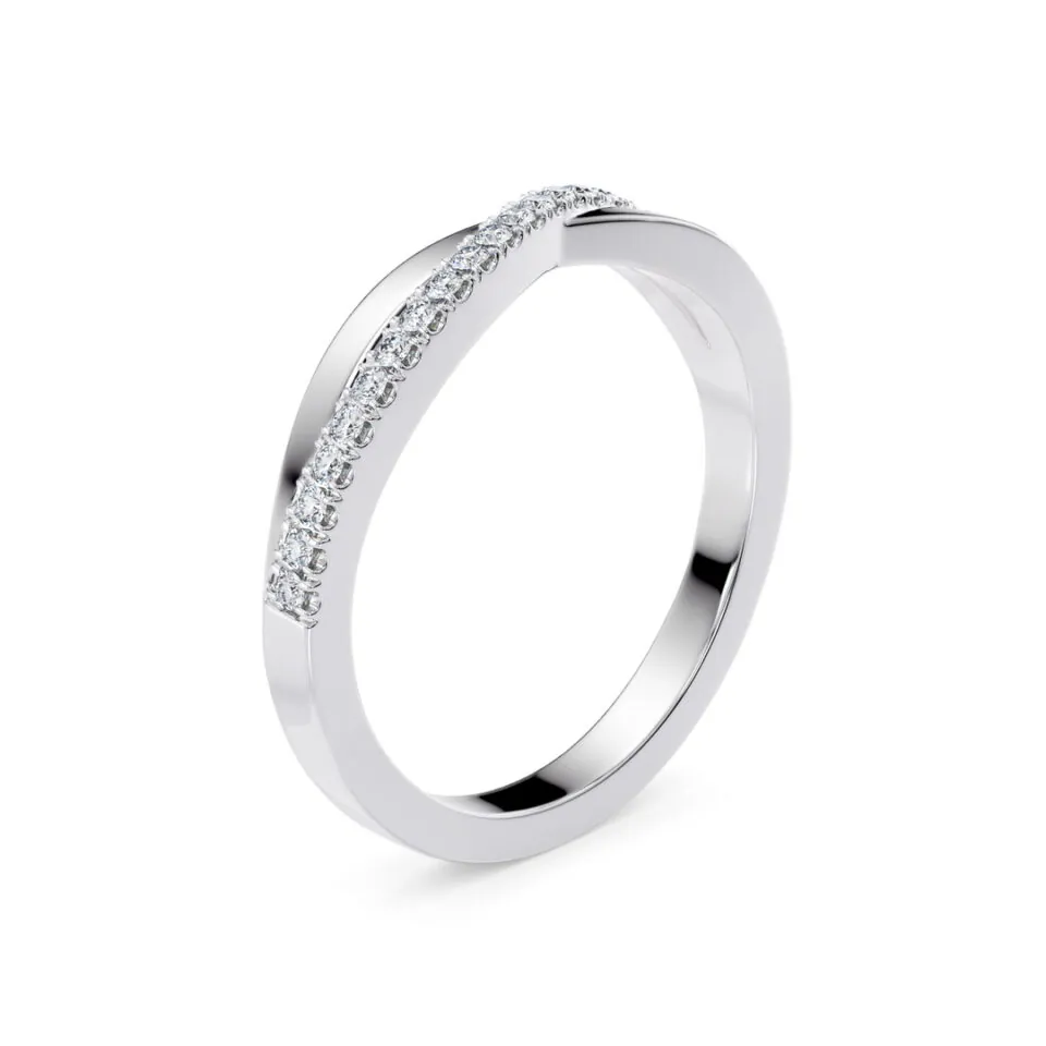 Cintillo de eternidad Promise en oro blanco 18k (vista 2)