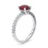 Anillo de Compromiso Duquesa Rubí en oro blanco 18k — Joyería Cáceres
