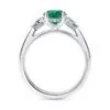 Anillo de Compromiso Florencia Esmeralda en oro blanco 18k — Joyería Cáceres