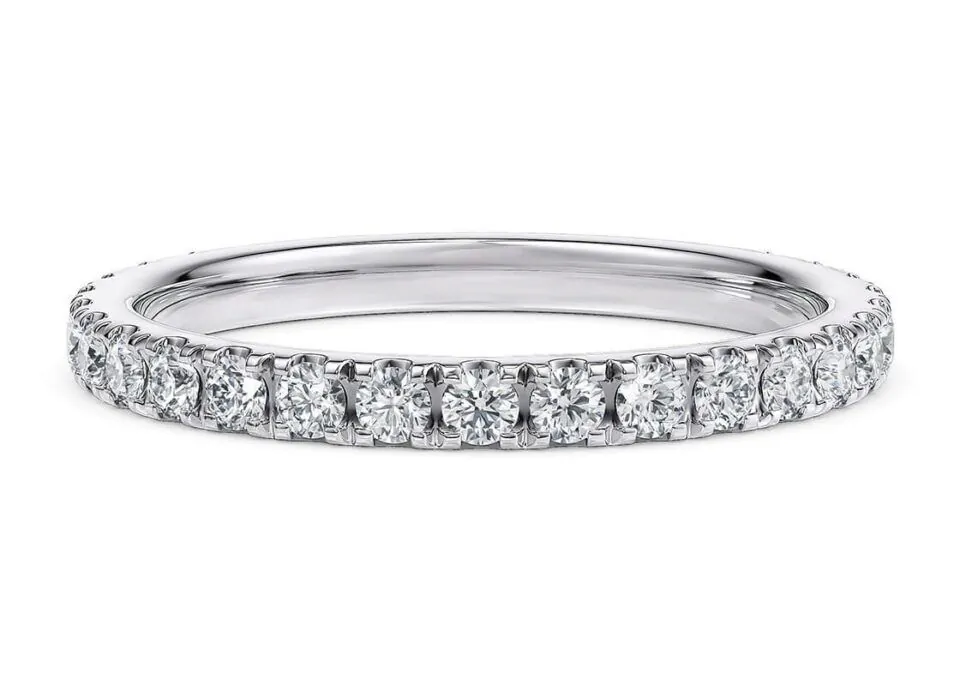 Anillo de Compromiso Vogue en oro blanco 18k — Joyería Cáceres