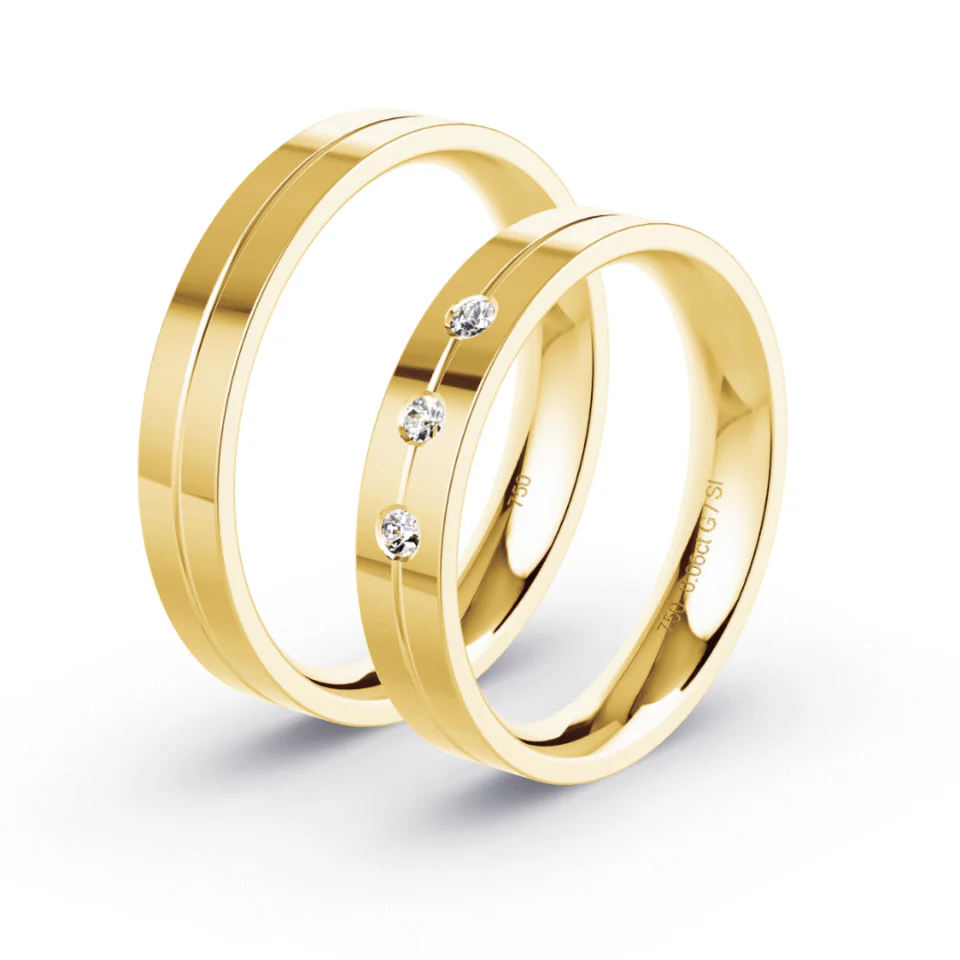Anillo de Matrimonio – Gio 4,0 mm – Oro 18k Amarillo — Joyería Cáceres