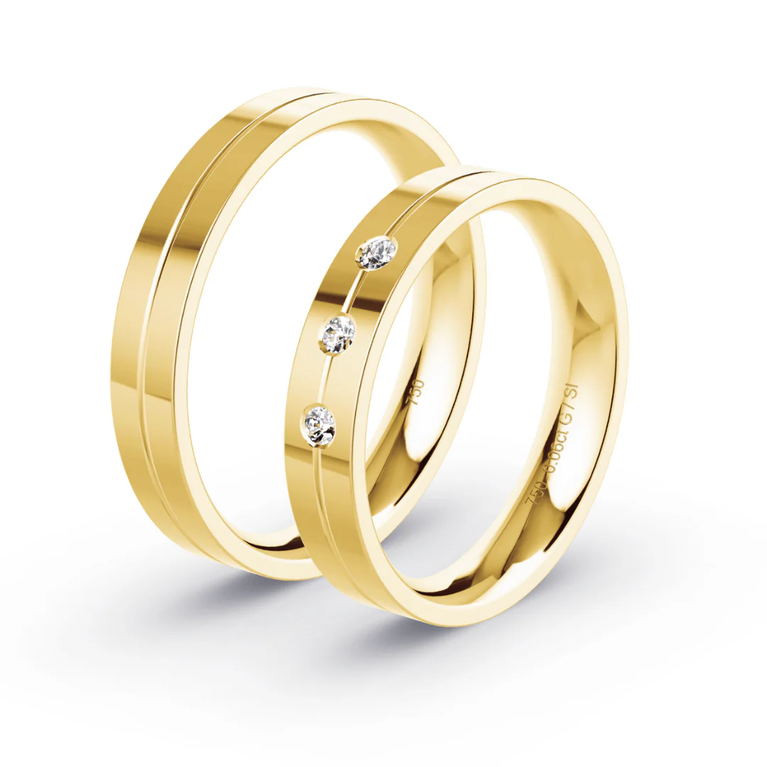 Anillo de Matrimonio – Gio 4,0 mm – Oro 18k Amarillo — Joyería Cáceres
