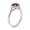 Anillo de Compromiso Hampstead Rubí en oro blanco 18k — Joyería Cáceres