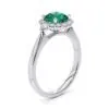 Anillo de Compromiso Hampstead Esmeralda en oro blanco 18k — Joyería Cáceres