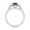 Anillo de Compromiso Hampstead Rubí en oro blanco 18k — Joyería Cáceres