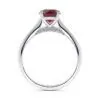 Anillo de Compromiso Iris Rubí en oro blanco 18k — Joyería Cáceres